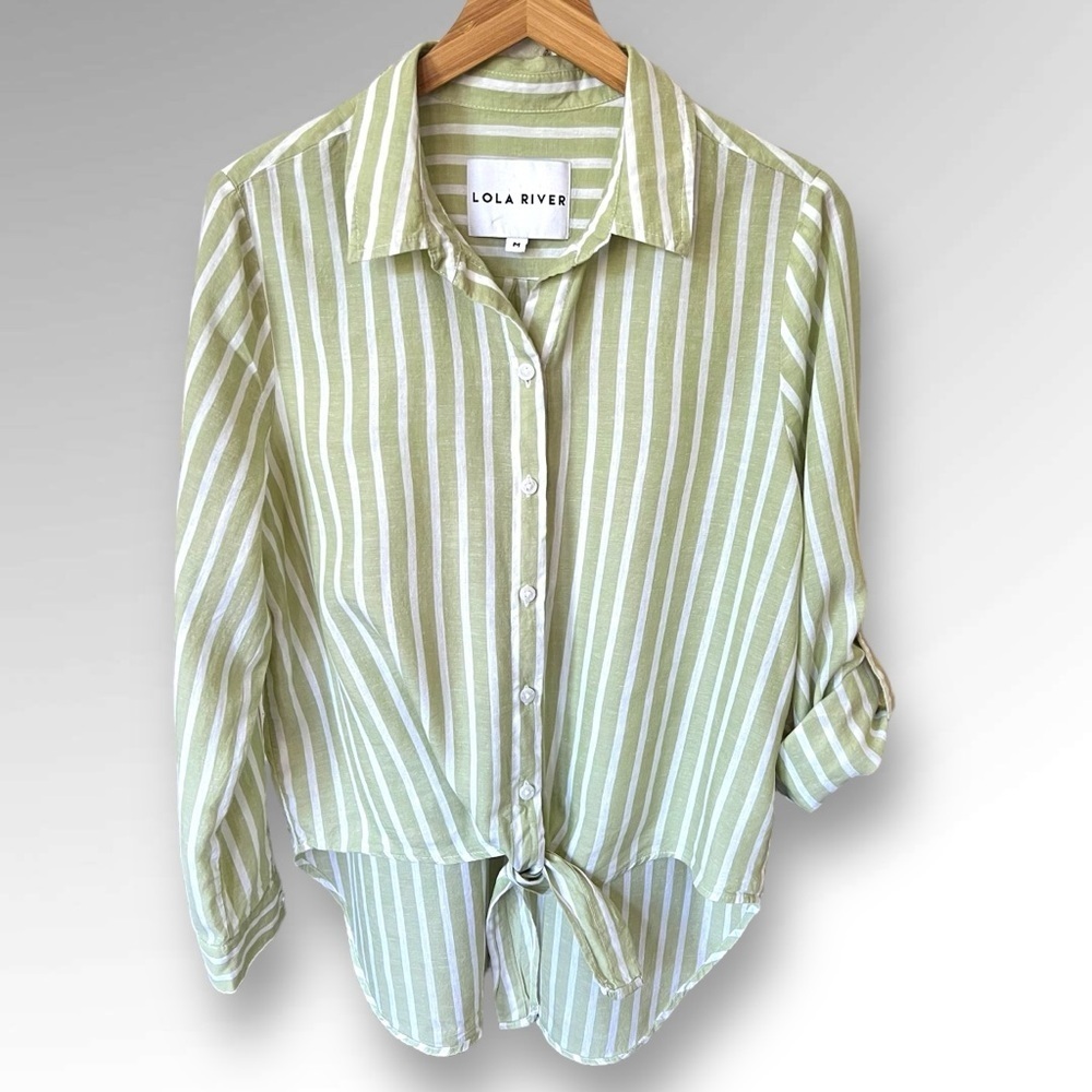 Lola River light olive striped Shirt